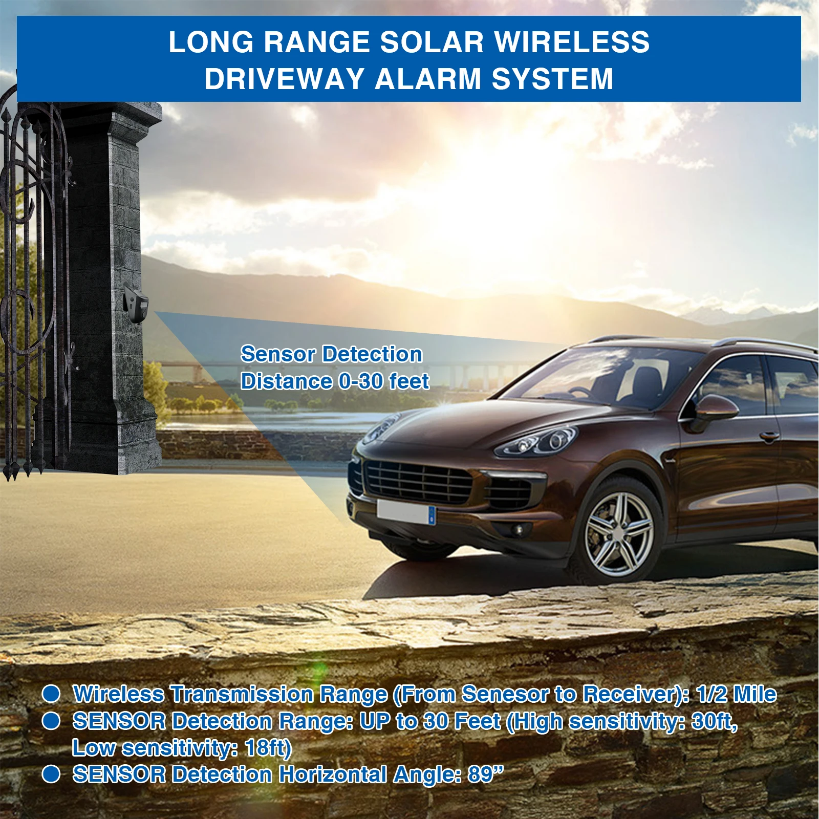 Solar-Powered Wireless Outdoor Security Alarm System