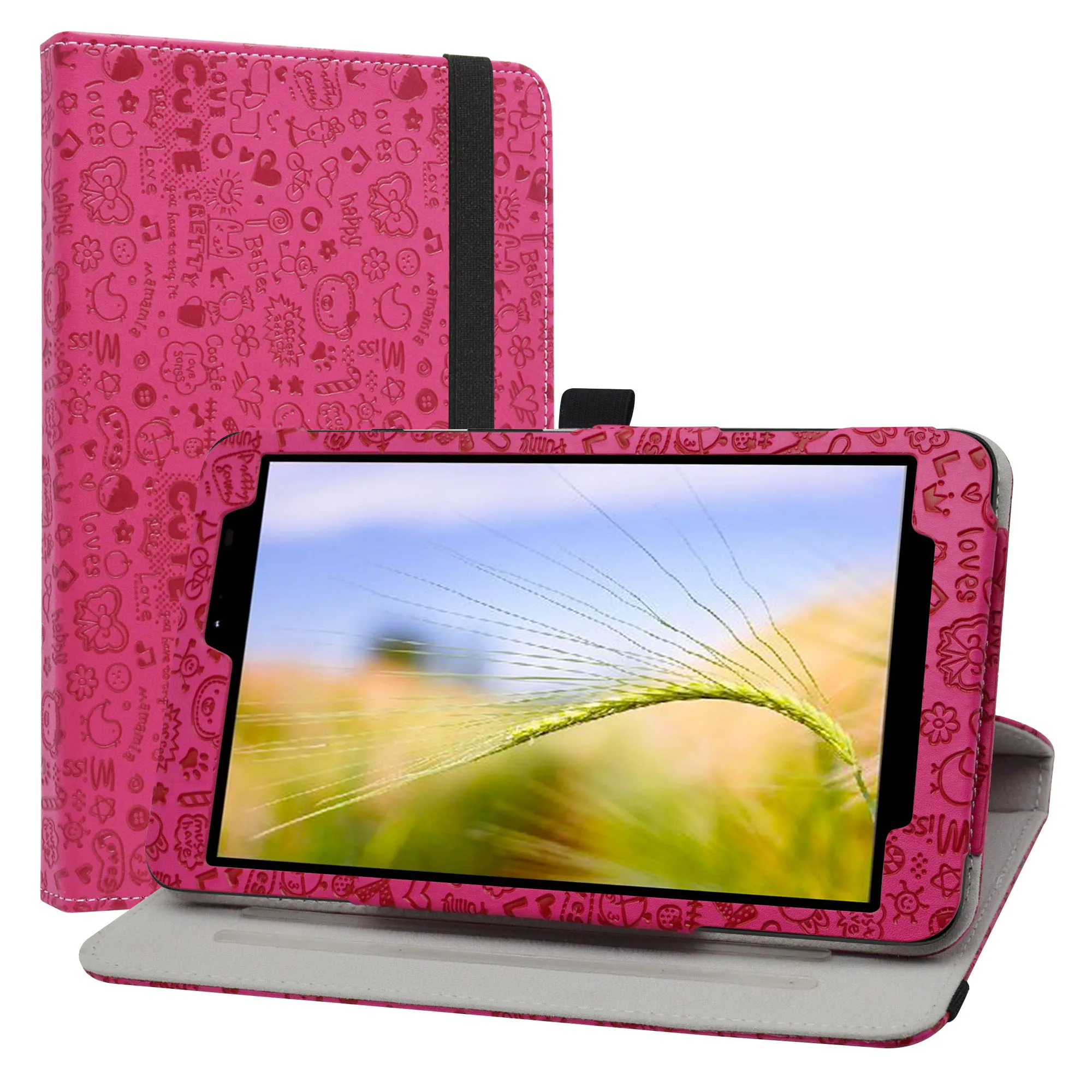 360 Degree Rotary Rotating Pu Leather Cover For Moxee Tablet 8.0" Mt