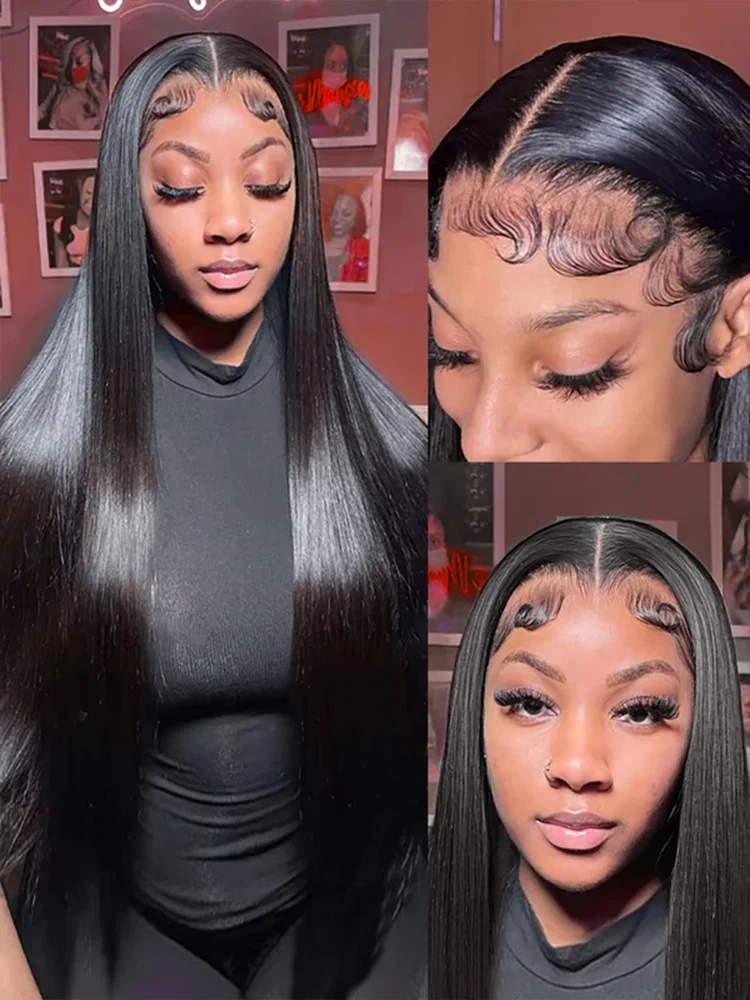 42 Inch Straight 13x4 Lace Front Wigs Human Hair with Baby Hair for Women Straight HD Transparent Lace Frontal Wigs Human Hair