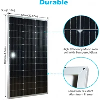 Kits de panneaux solaires 240W, 2 panneaux solaires en verre trempé 120W, modules photovoltaïques 18V, efficaces, étanches, durables pour batteries, extérieur, toit de maison, camping-car, bateau, camping 2