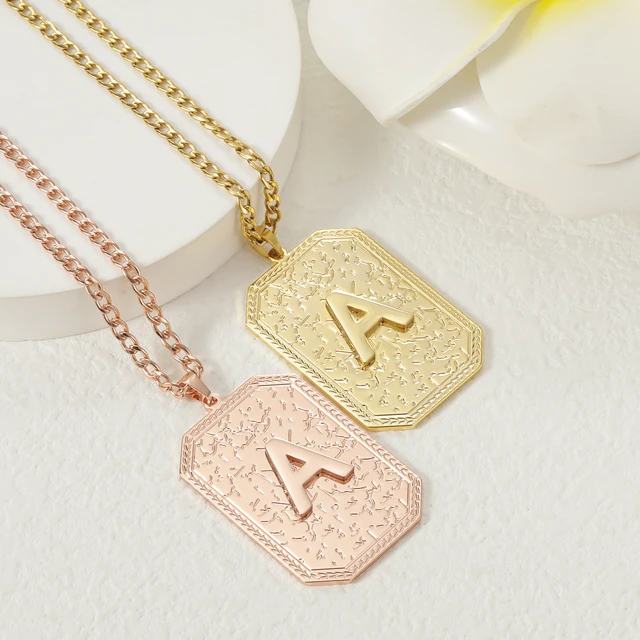 Smooth 18K Gold Plated over Sterling Silver Letter Charms - A-Z Letter  Pendant