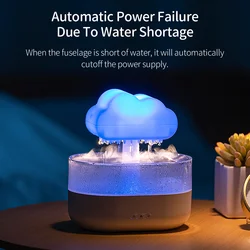 Rain Cloud Night Light Humidifier With Raining Water Drop Sound And 7 Color Led Light Essential Oil Diffuser Aromatherapy 200ml