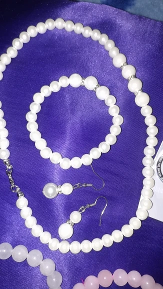 Simulated Pearls Jewelry Set photo review