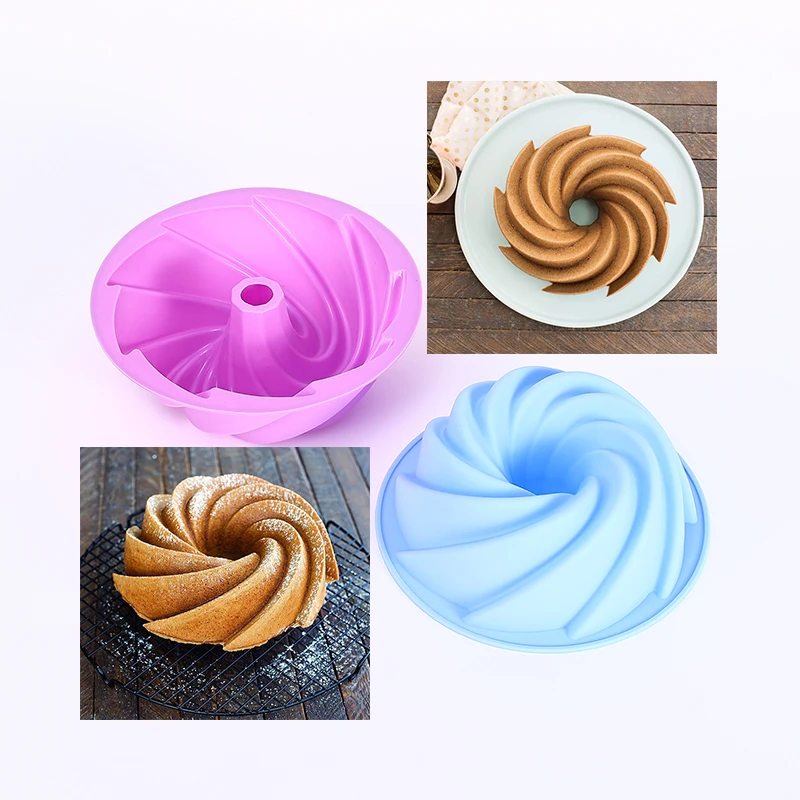 gids afstuderen Volwassen Siliconen Wervelwind Cake Pan Spiraal Vorm Silicone Cake Pan Moule Siliconen  Patisserie Niet Giftig Bakken Tools Ronde Bakvorm| | - AliExpress