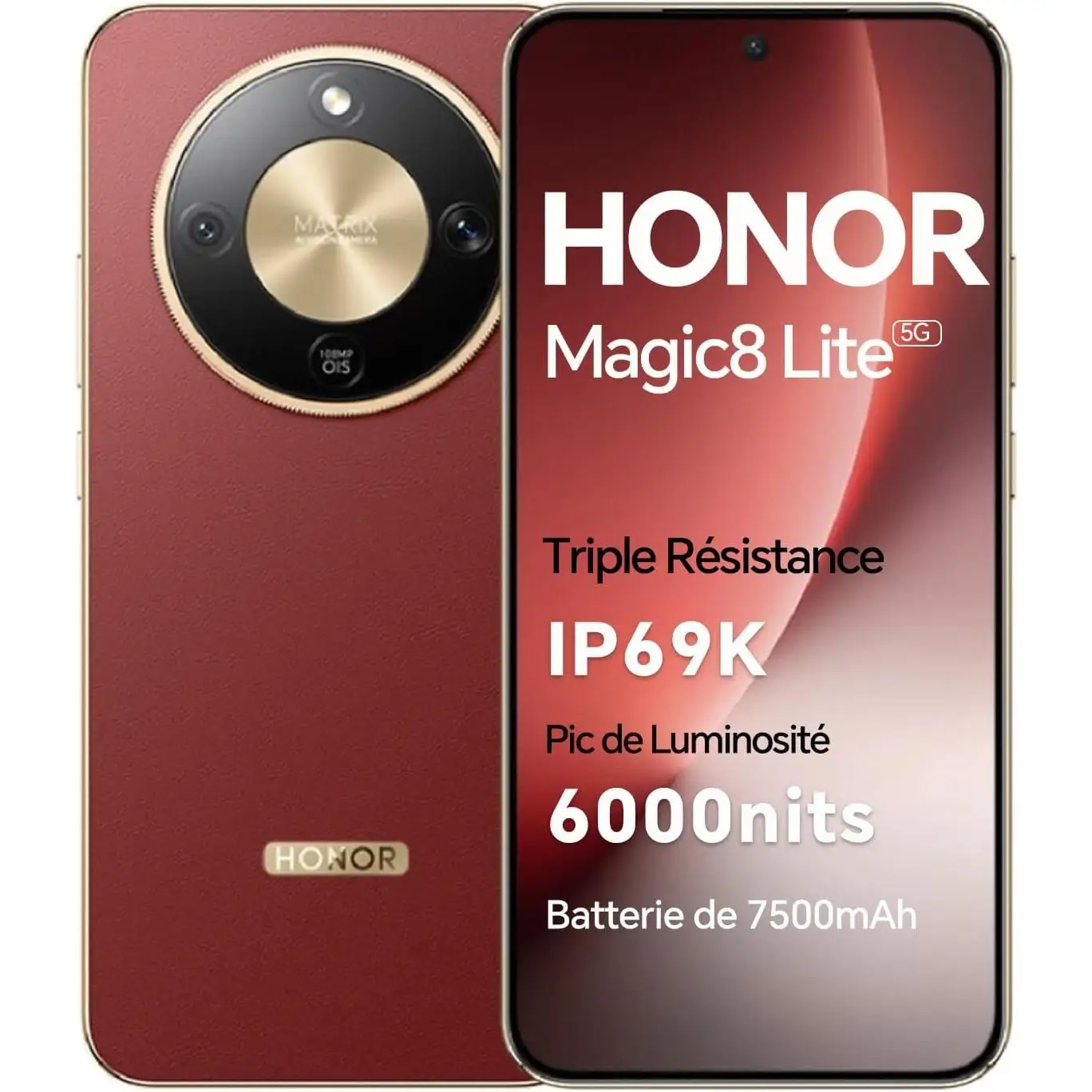 Teléfono - HONOR Magic 8 Lite 5G Smartphone, 8GB+256GB, 8GB+512GB, 7500mAh, 6.79 "AMOLED movil, IP68/IP69K, 2,5m Resistente a caidas, 108MP OIS Cámara Al ultra nítida