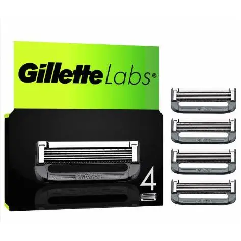 Gillettelabs shaver replacement blades, compatible with gillettelabs, 4 replacement blades