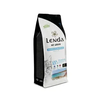 Lenda Adulto Sensitive & Sterilizzato Cibo per Gatti Sterilizzati con Allergie o Intolleranze - Senza Cereali con Probiotici - Con Omega 3 e Condroprotettori