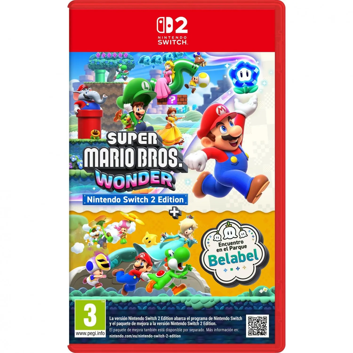 Super Mario Bros. Wonder Nintendo Switch 2 Edition - Adventure Game with Wonder Flowers, Local Multiplayer for up to 4 Players, Includes Characters like Mario, Luigi, and Toad, Perfect for Ages 12-15, Exciting New Features for Nintendo Switch.