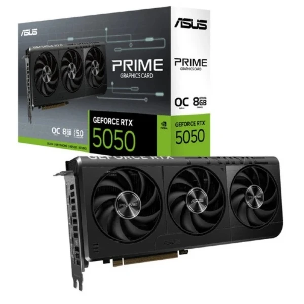 Asus geforce prime rtx 5050 oc edition tarjeta grafica 8gb gddr6 reflex 2 rtx ai dlss4