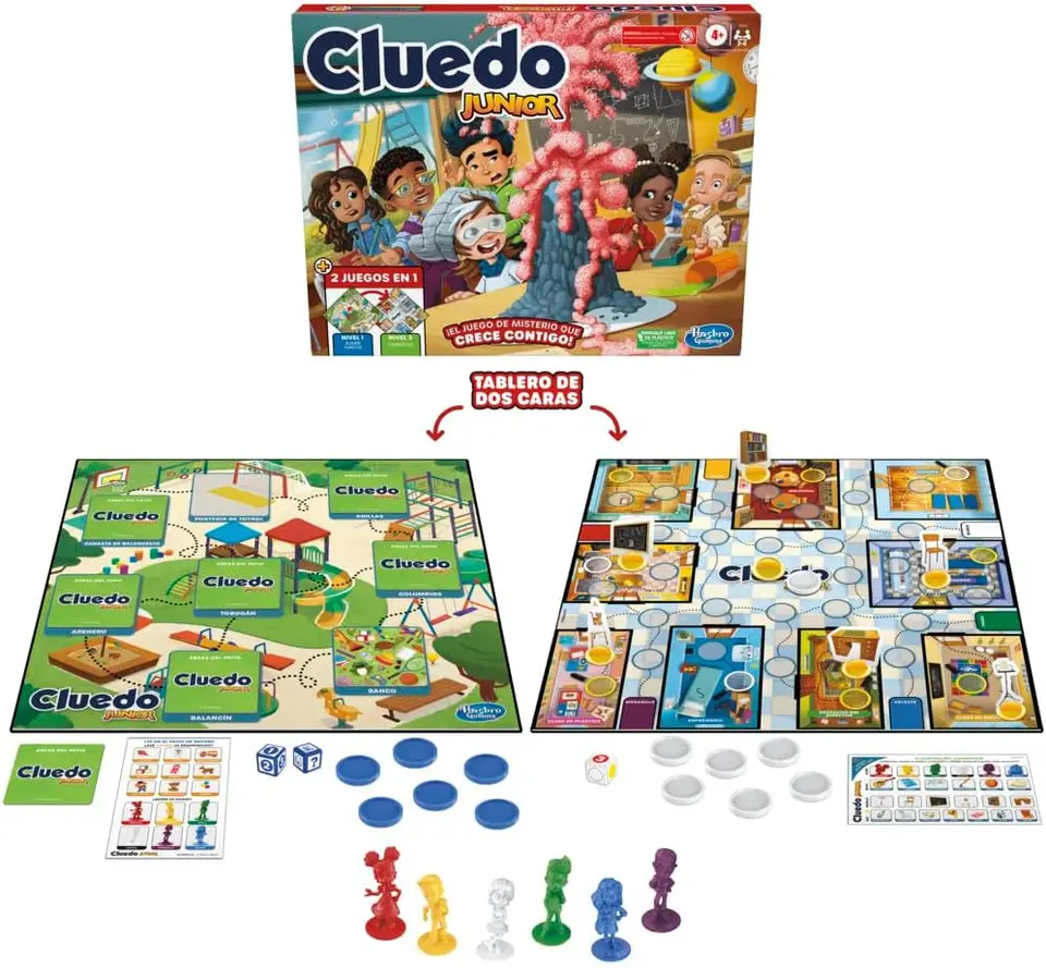 Party Junior Cluedo Junior Espau00f1ol Hasbro Gaming Cluedo Junior