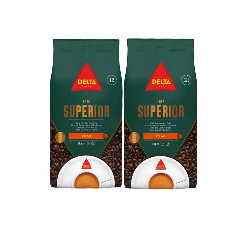 Delta cafés superior grain - pack 2 unidades of 1kg - persistent and well defined sabor
