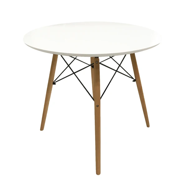 Mesa Redonda Dinamarca - patas madera - Tapa DM.