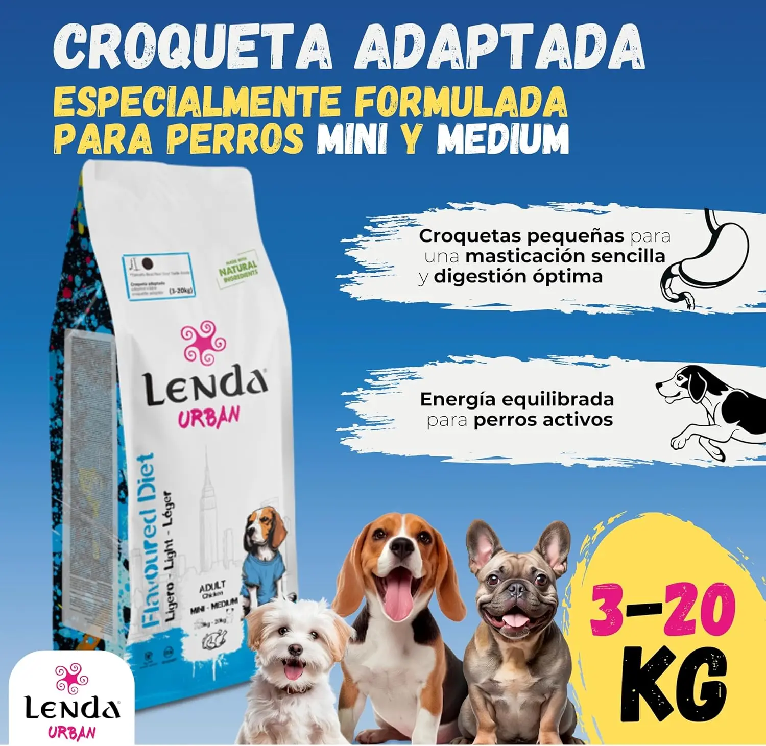 Lenda Urban Light - Cibo Naturale a Basso Contenuto Calorico per Cani di Taglia Mini e Media - immagine 3