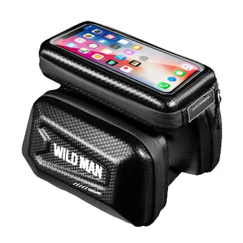 Borsa da bici 3 in 1, Borsa da trasporto con 3 scomparti, Custodie mobili con supporto per bici, Borsa da bici 3 in 1, Accessori da ciclismo Borsa da bici impermeabile con touch screen per telefoni (Classico)