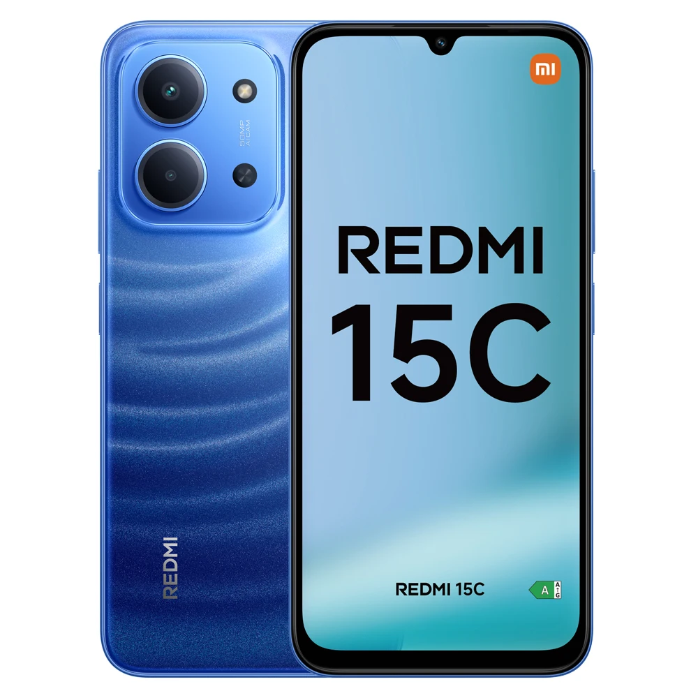 Xiaomi redmi 15c smartphone screen 6.9" hd+ resolution mediatek helio g81-ultra processor dual rear camera 50mp ai front camera 8mp battery 6000 mah fast charging 33w xiaomi hyperos