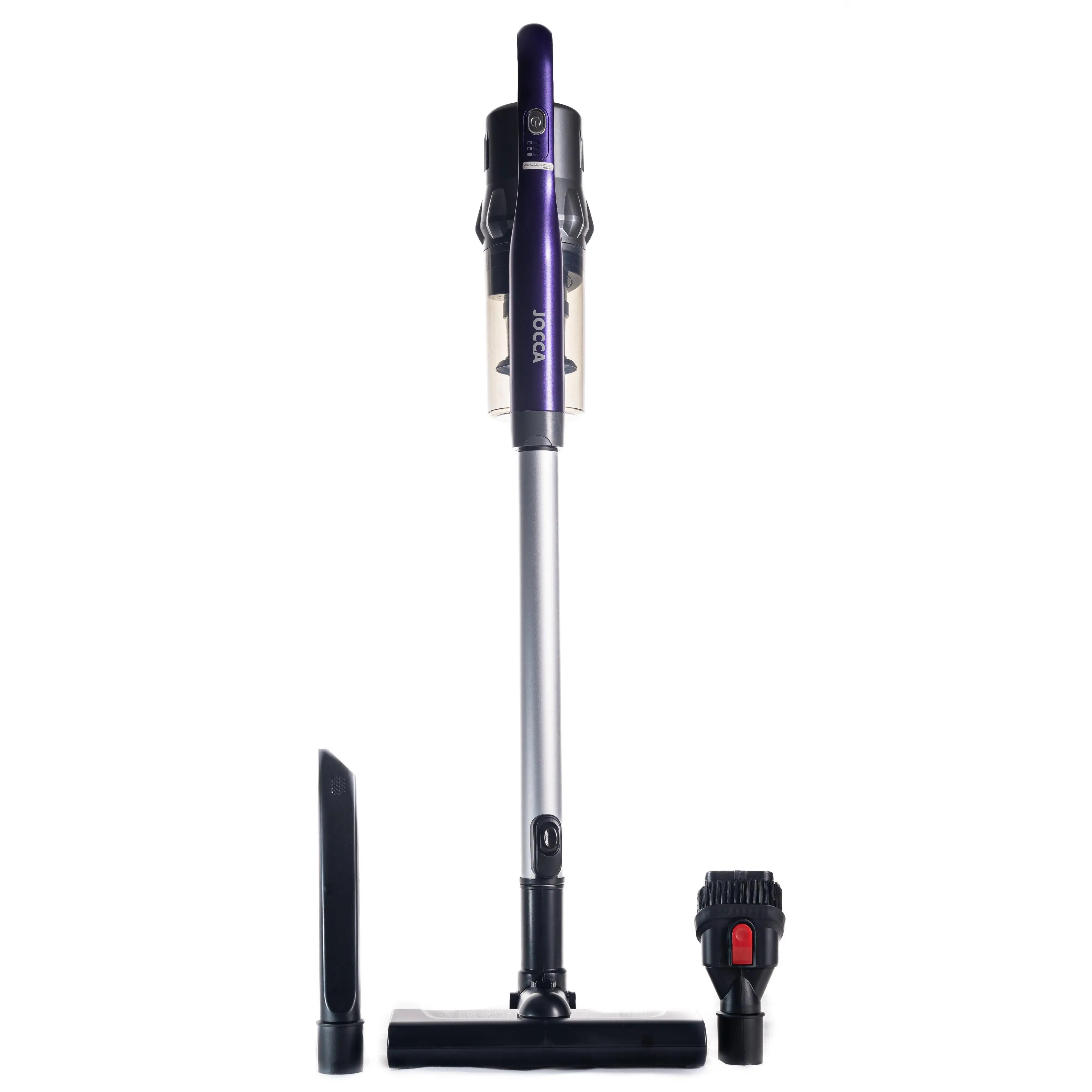 Aspirador Jocca, tipo escoba y de mano, sin cables, con alta potencia de succión, Filtro HEPA, sistema de filtración multietapa, motor de escobillas, 2 velocidades y 150W de potencia