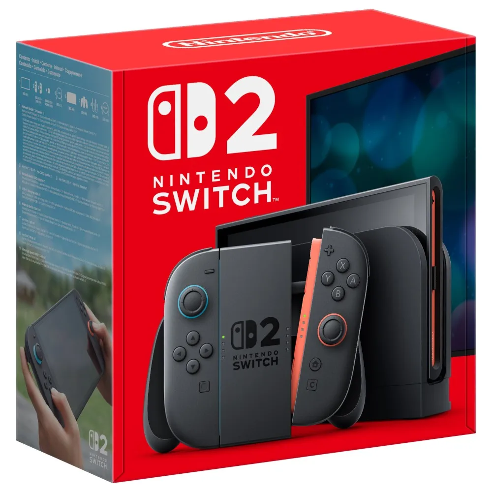 New Nintendo Switch 2 Console Spanish Version EU Warranty with 256GB Internal Storage, USB-C Connectivity, GameChat Feature, and Enhanced Graphics for a Portable Gaming Experience.