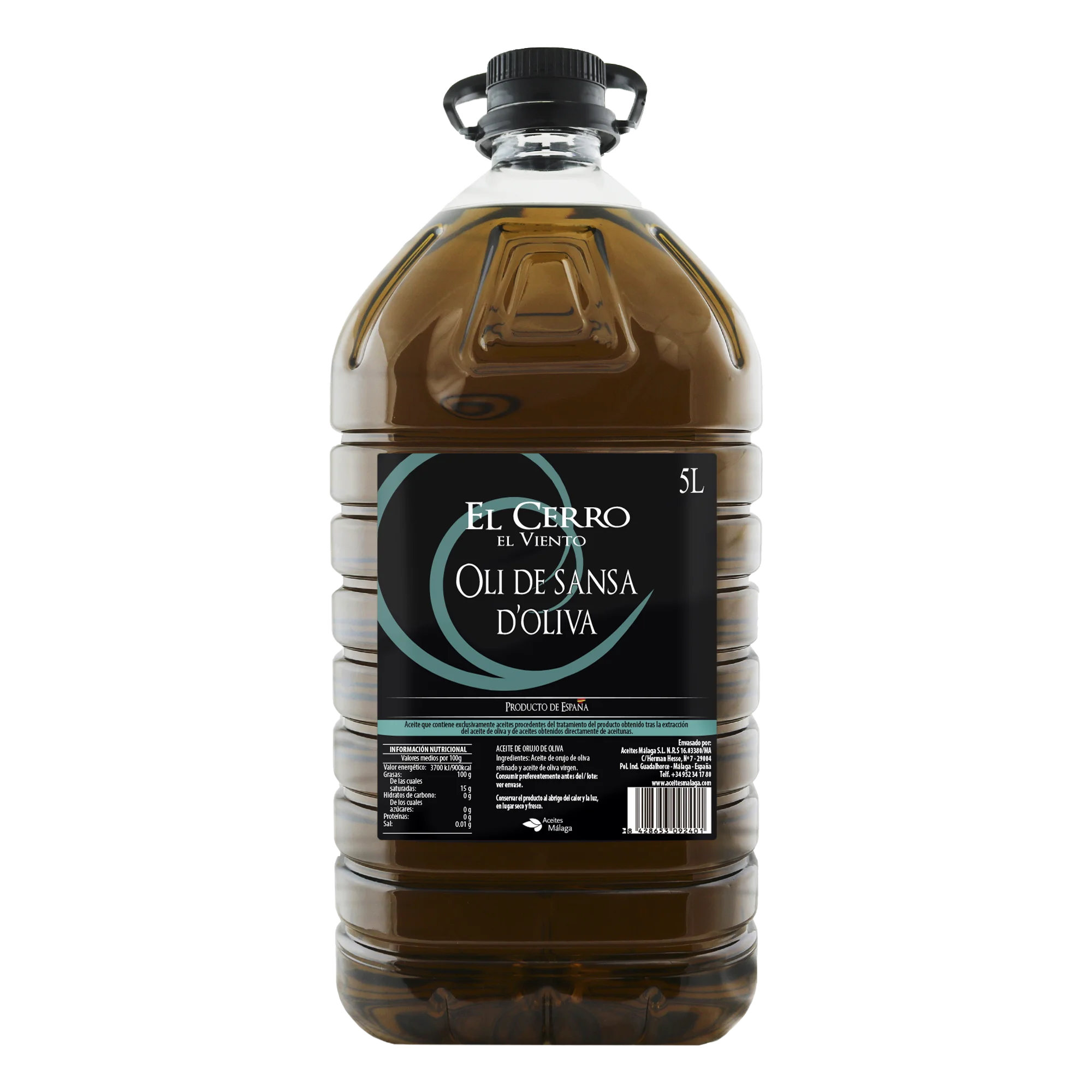 EL CERRO EL VIENTO ACEITE DE ORUJO DE OLIVA | GARRAFA 5 L | 