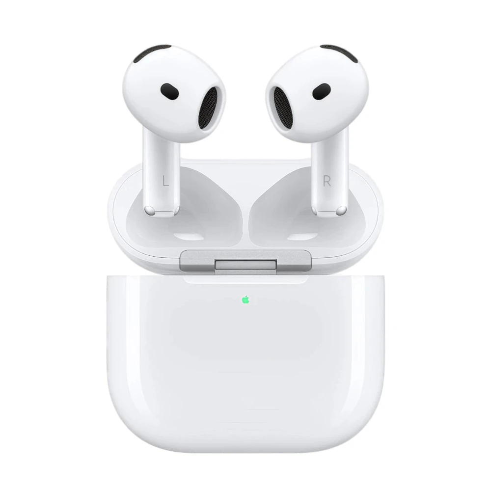 Auriculares Inalámbricos Apple AirPods 4 , Bluetooth 5.3, Chip H2, Audio Espacial y Estuche de Carga USB-C, hasta 30 Horas de Batería, Resistentes al Agua y Sudor