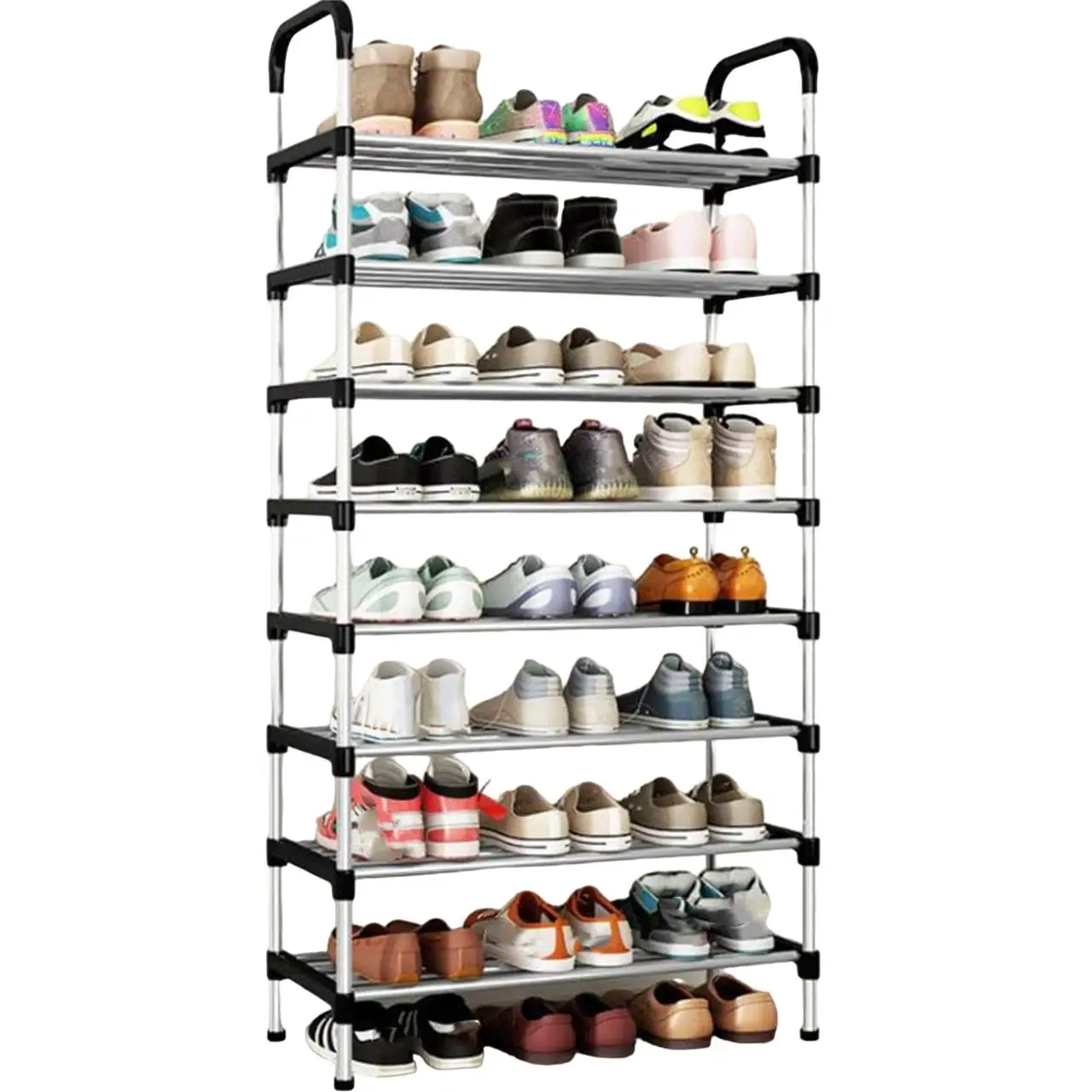 Zapatero estantes Organizadores de calzado de 3 5 8 niveles, accesorio estante organizador de zapatos,Zapatero sencillo de plástico multicapa, estante de almacenamiento de zapatos económico y resistente para el hogar