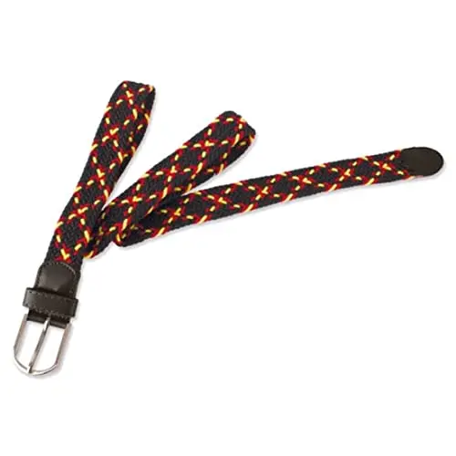 Cinturón De Cuero Militar Con Bandera De España