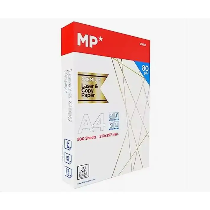 MP Folios Din A4 500 hojas 210*297MM 80gramos Papel Blanco Premium para Impresora Multifunción, para Uso de Oficina, Material Escolar, Paquete de Impresión Multiusos de alta calidad y densidad.