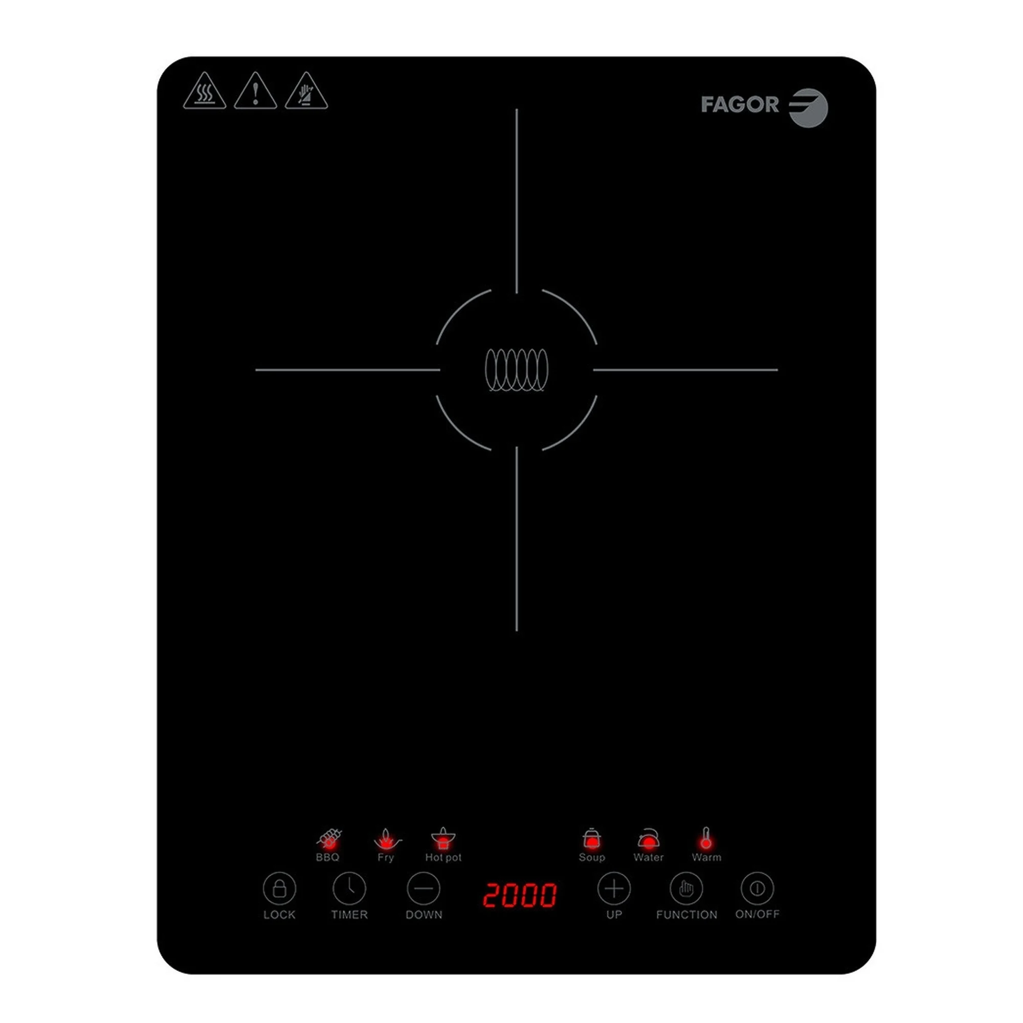 Fagor FAGOR - Placa de Inducción Portátil LEXIE. Potencia 2000W y