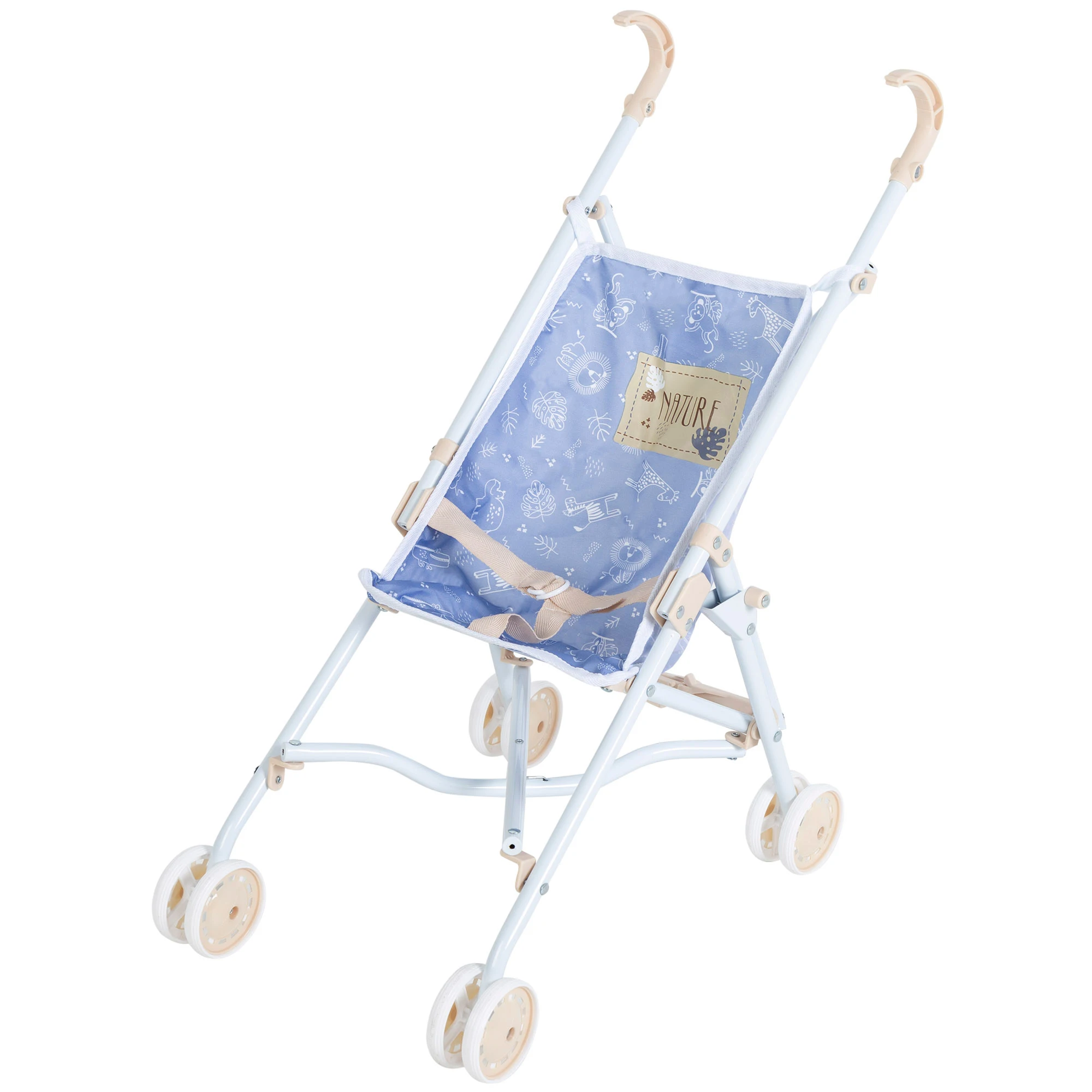 Silla De Paseo Para Muñecas Bayer – Plegable Con Bolsa, Cinturón De Seguridad Y Ruedas Dobles, 55 Cm De Altura, Ideal Para Muñecas De Hasta 46 Cm