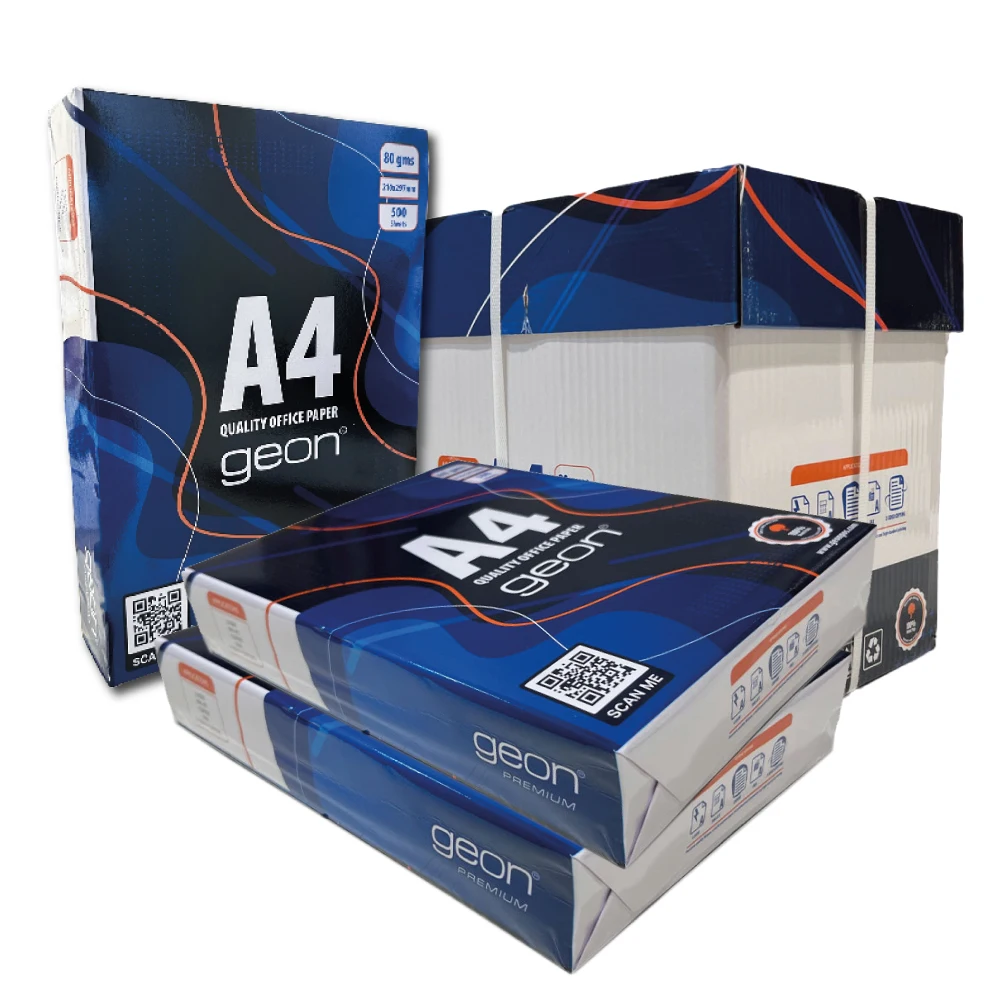 Folios A4 80gr - 2500 Hojas A4 - 5 Paquetes de 500 Hojas Blancas A4 - Material Escolar - Material de Oficina y Papeleria - Papel Multiusos para Impresora Láser e Inkjet, Fotocopiadora y Fax