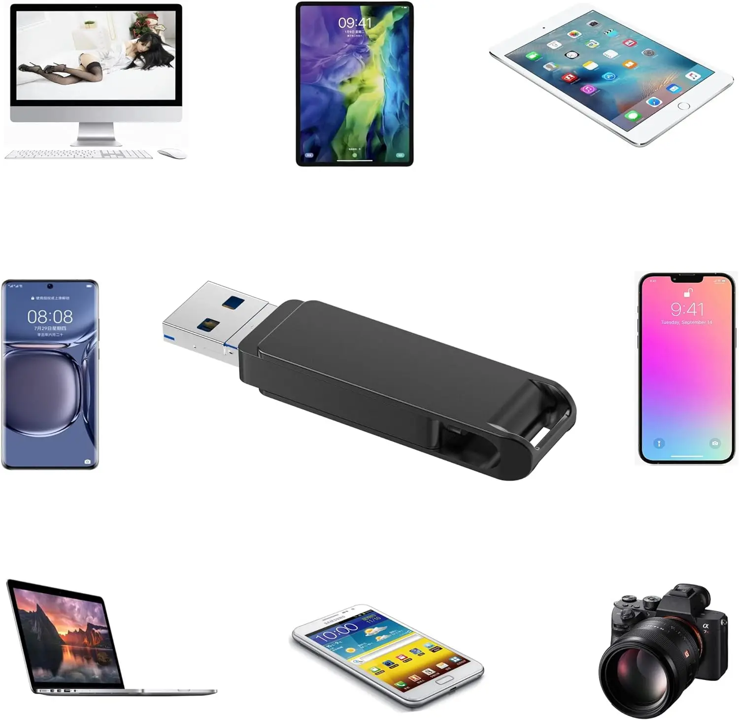 Pen Drive Tb Pendrive De Alta Velocidad De 256 GB, Memoria