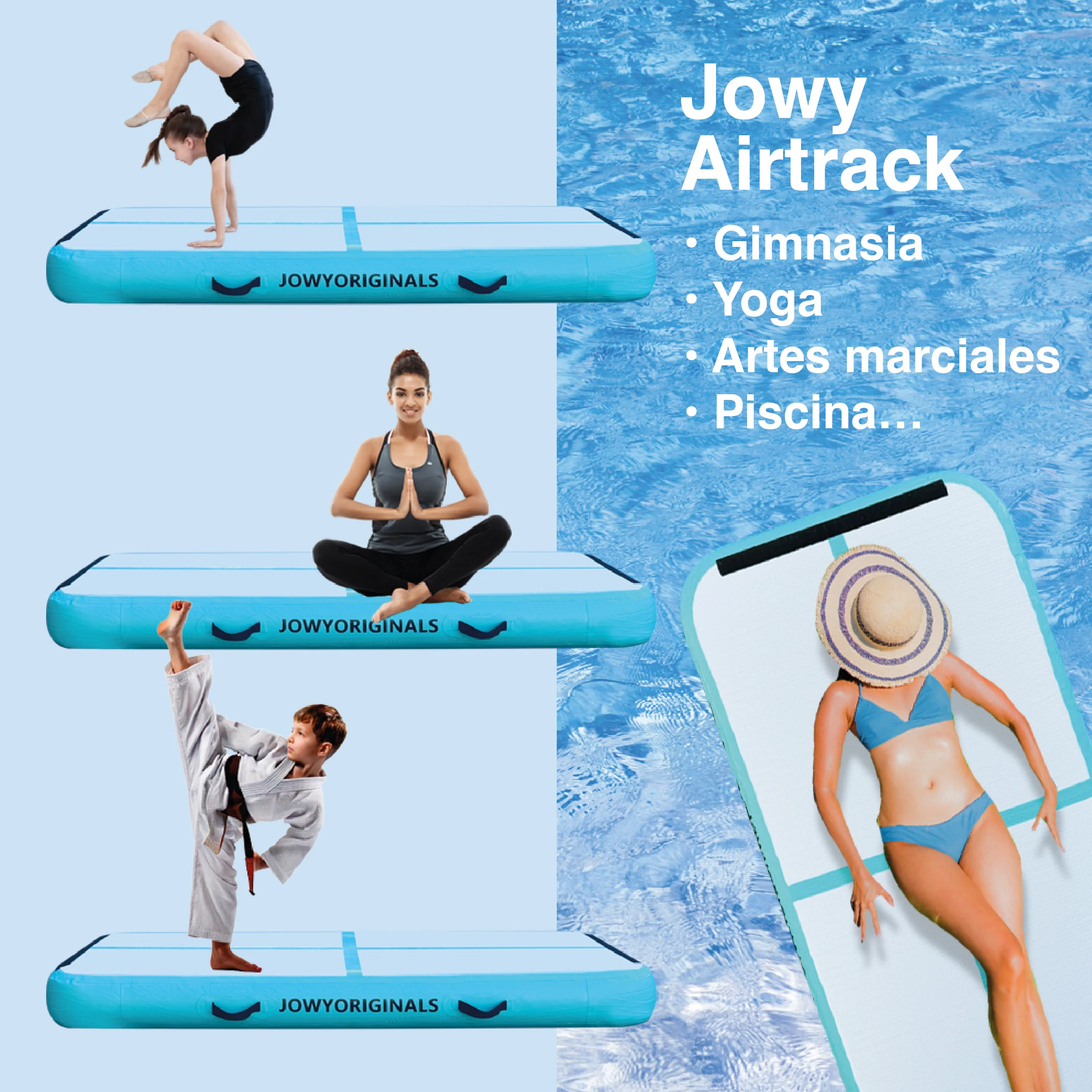 Tappetone Gonfiabile Da 3 Metri Per Ginnastica: Spessore 10 Cm Con Pompa Elettrica - Perfetto Per Cheerleader, Yoga E Bambini