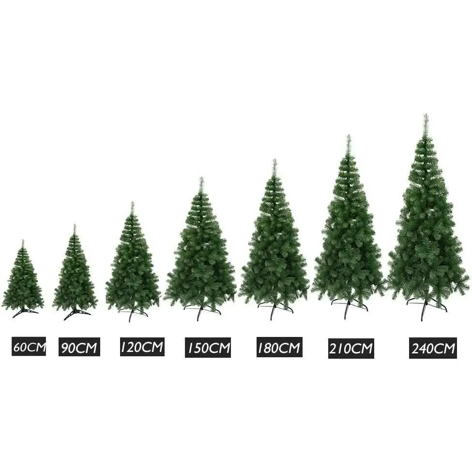 Árbol de Navidad Artificial Árbol Material PVC Natural Verde con Soporte Metálico Pequeño 60cm 90cm de mesa 120cm 150cm Mediano 180cm Grande 210cm 240cm - Imagen 5