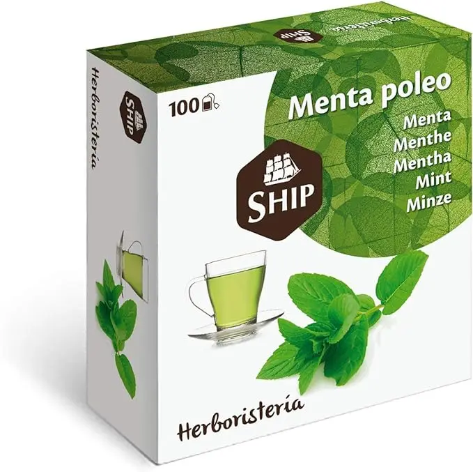 Peppermint infusion-100-unsheathed box-SHIP brand-favors digestion and regulates the Hormonal cycle-relaxing effect-infusions and teas