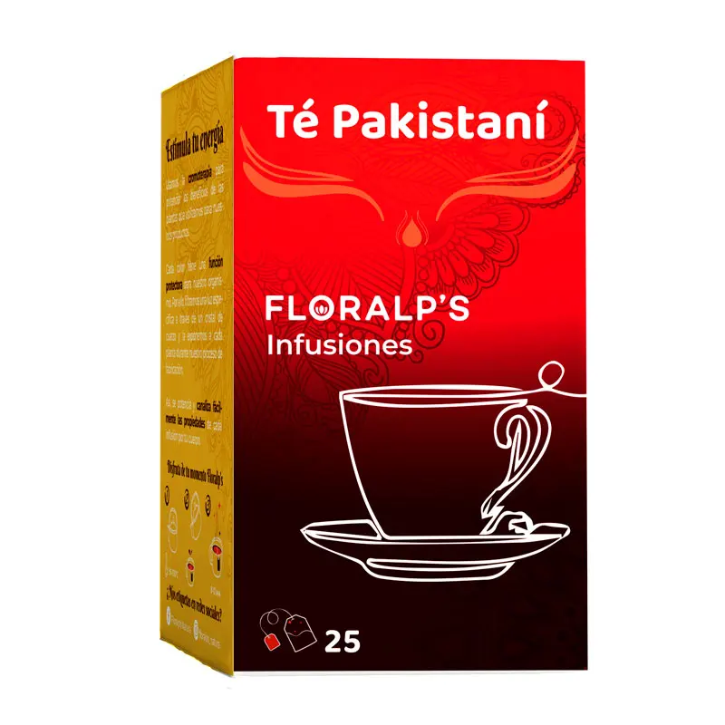 FLORALP'S Té Pakistani (Té Negro) con Canela y Cardamomo – 25 Infusiones