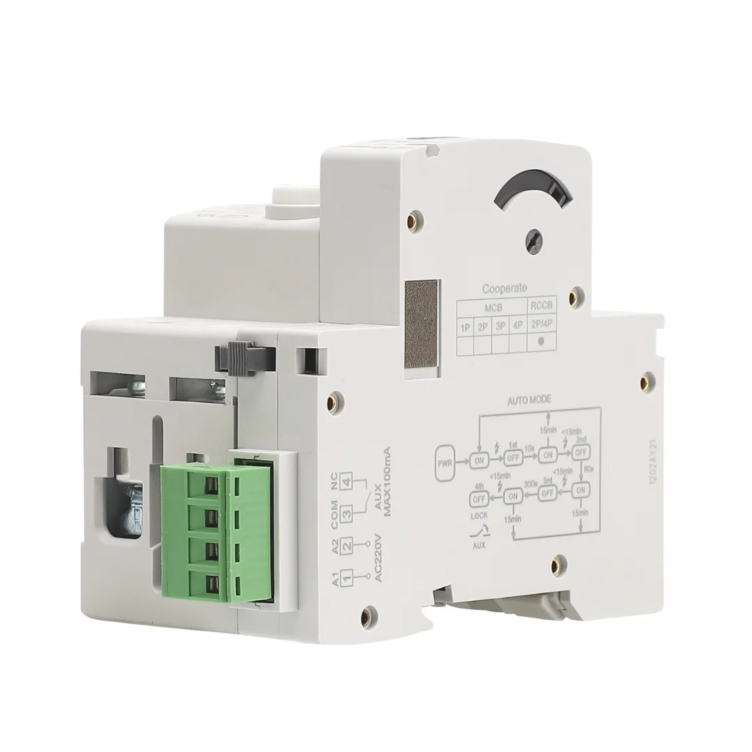 Diferencial Rearmable Tipo A 40A 30mA 2P 6kA - Reconexión Automática, Para Cuadros Eléctricos DIN