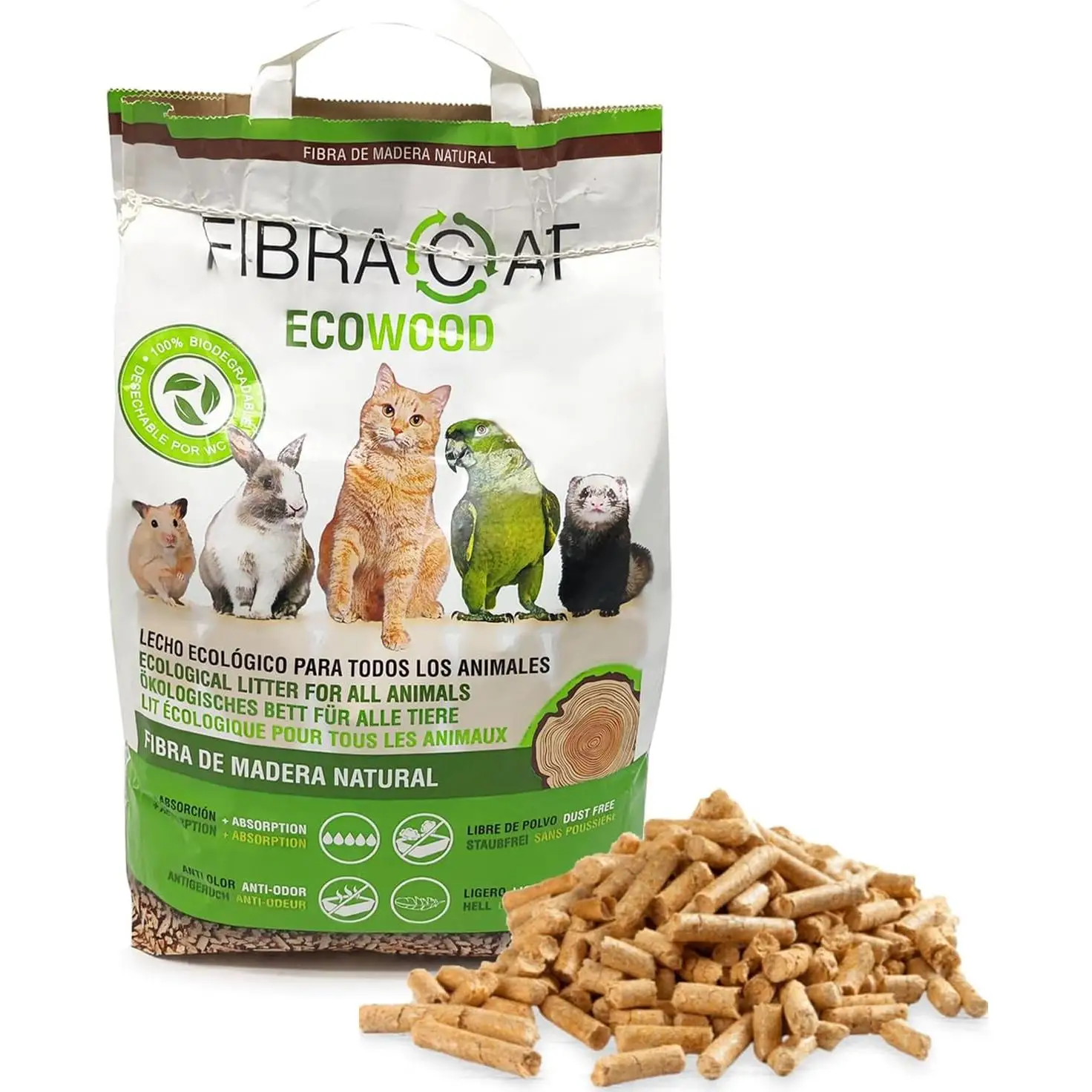 10L Lecho Higienico Virutas de Madera para Mascotas Serrín para
