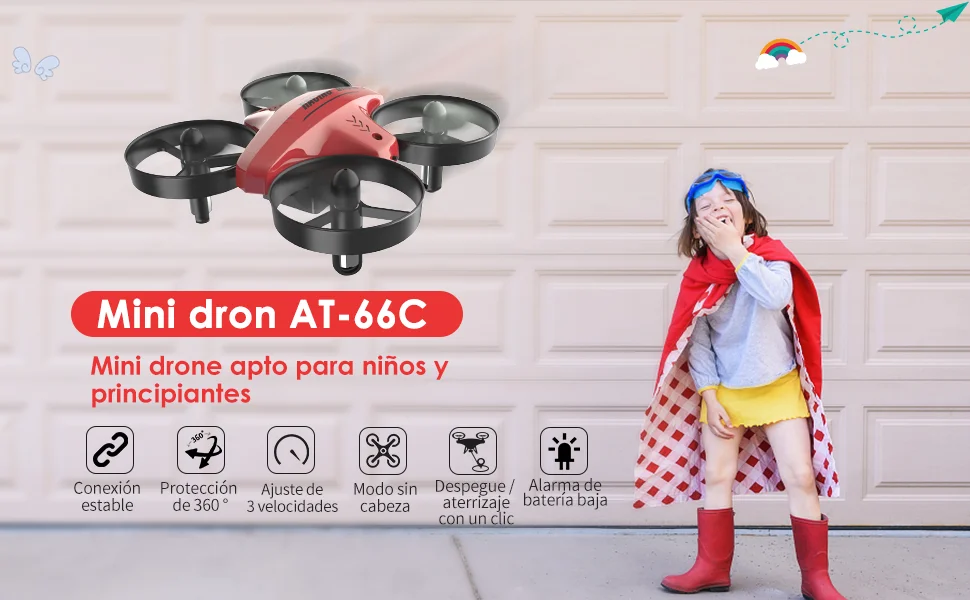 Mini Drone per bambini e principianti, Drone per bambini telecomandato con rotazione 3D, volo stazionario automatico, modalità senza testa, 3 batterie - immagine 5