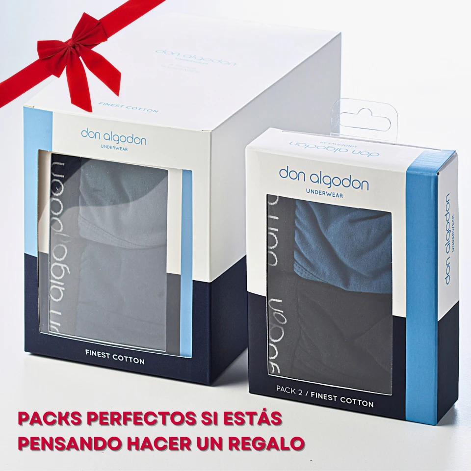Confezione Da 2 Boxer DON ALGODON In Cotone Ed Elastan, Massimo Comfort, Taglia M, Colori Casuali Assortiti