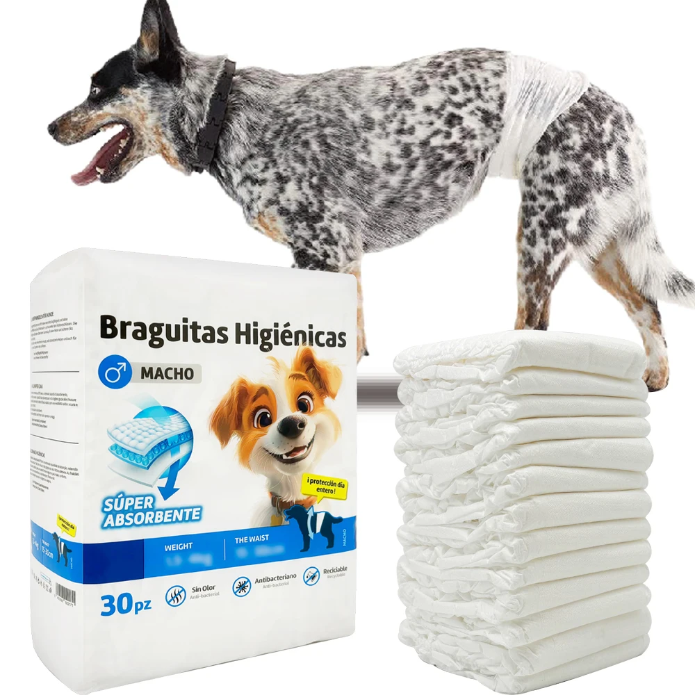 30pcs bps hygienic panty male sanitary diaper for dogs pets physiological panties 3 sizes to choose
