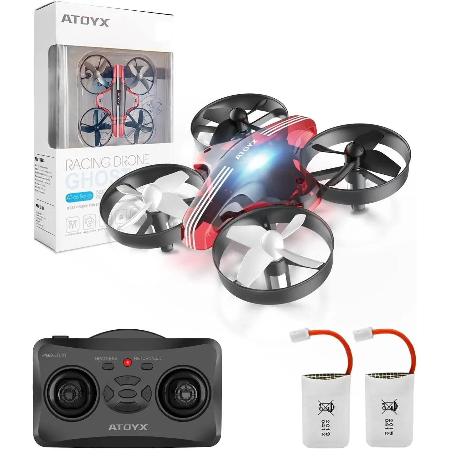 Mini Drone per bambini e principianti, Drone per bambini telecomandato con rotazione 3D, volo stazionario automatico, modalità senza testa, 3 batterie