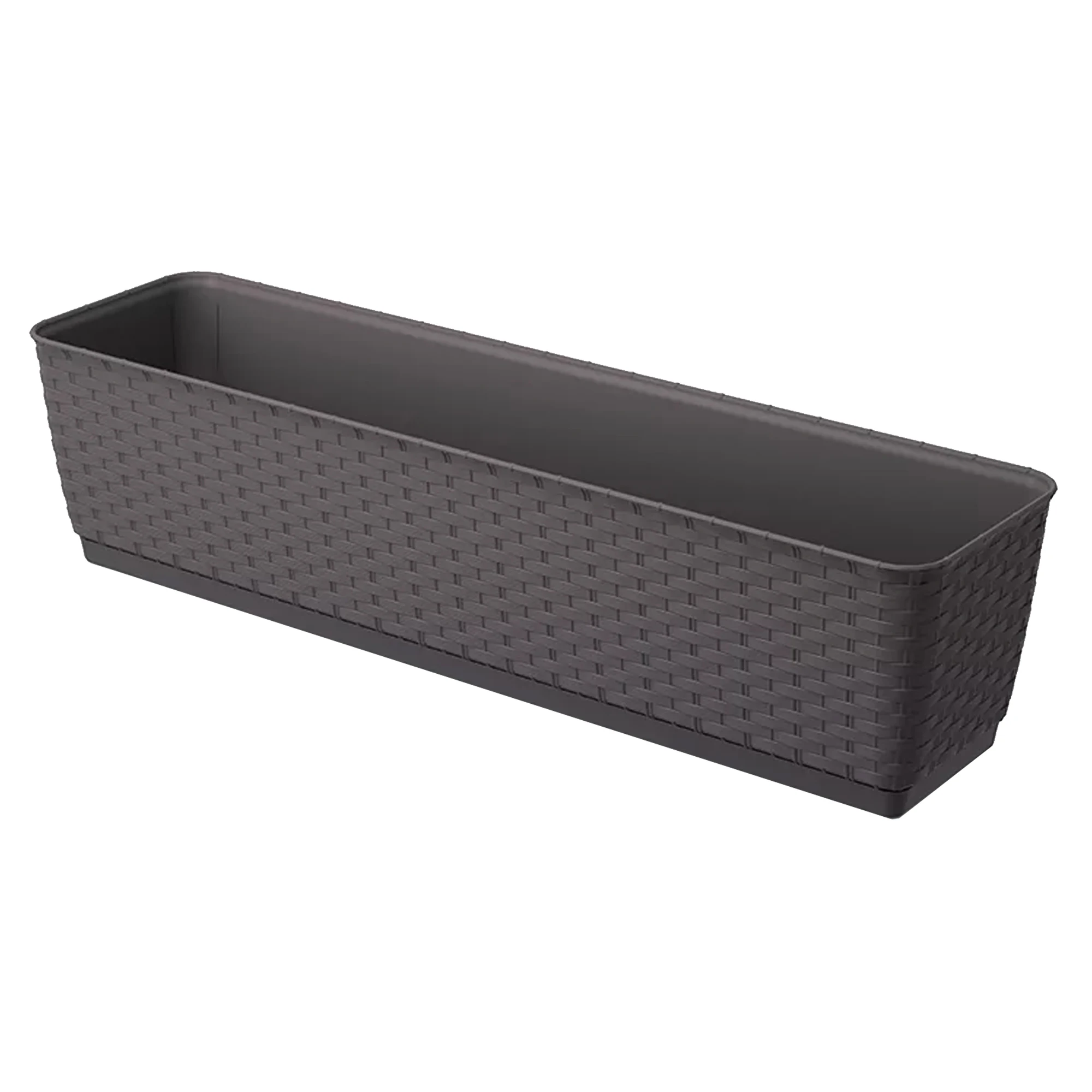 PROSPERPLAST Vaso Rato 15,5 Litri Con Inserti 25x25x47,6 Cm - Colore Mocca - 5