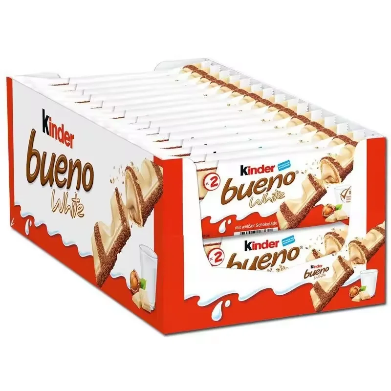 Kinder Bueno White ,Caja de 30 unidades,Barritas de Chocolate Blanco Kinder Maxi - 40 chocolatinas