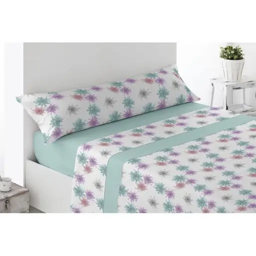Juego de sábanas ligero, suave, fresco. Azul, Rosa, Gris, Verde. Juego de Cama 100% Microfibra tacto Satén. Cama de 150, 135, 90 y 105. Primavera, Verano. Dormitorio Elegante, Alegre, Colorido,Luz - Imagen 3