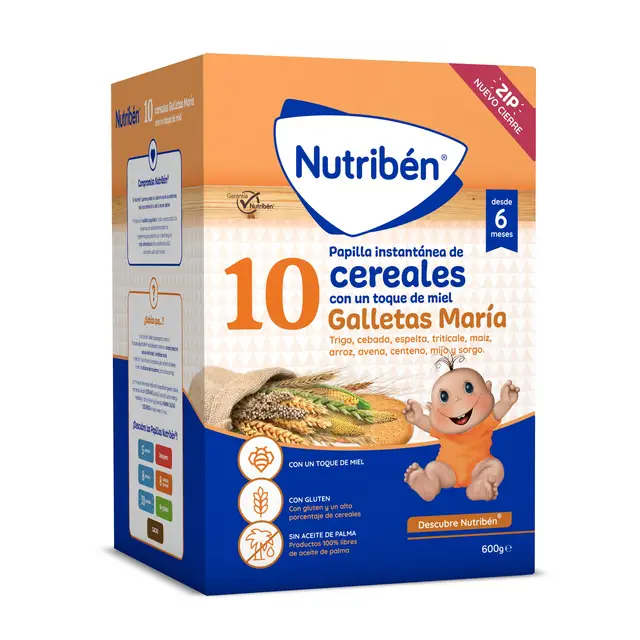 Nutribén - Papilla de Cereales Bebe - 10 Cereales 1
