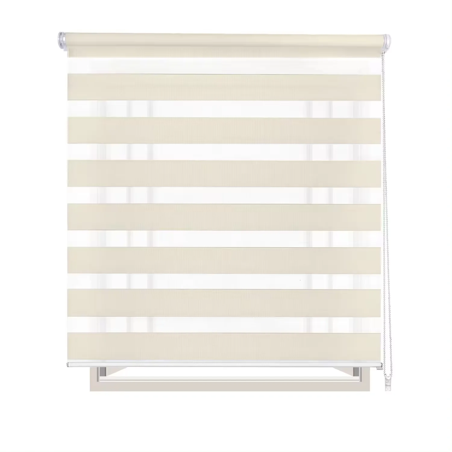 Roller Blinds, Double Layer Night and Day, 60-160x180cm, Easy Installation for Windows and Doors, 100% Polyester with UV Protection and Child Safety Chain, Blackout and Translucent.