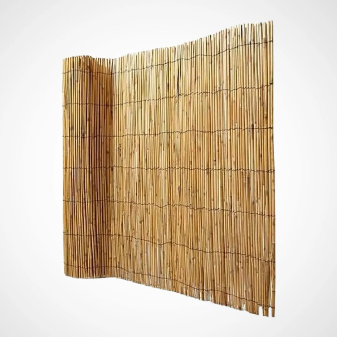Discover the beauty of 100% natural split bamboo for privacy and protection, a versatile garden fence ideal for outdoor spaces with easy installation, offering visual protection and durability against weather conditions.