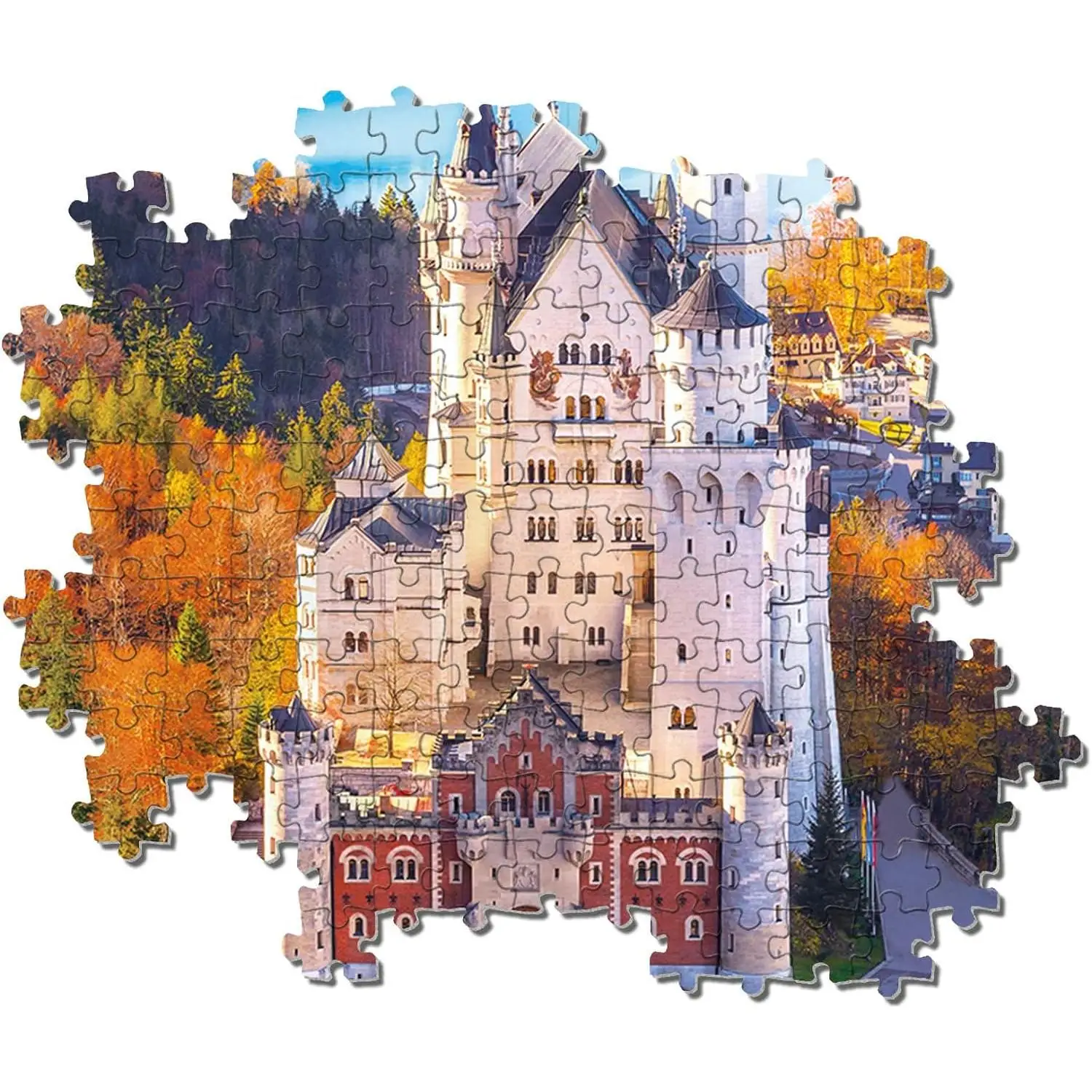 PUZZLE 1000P CASTILLO DE NEUSCHWANSTEIN DESDE EL AIRE - Din Y Don