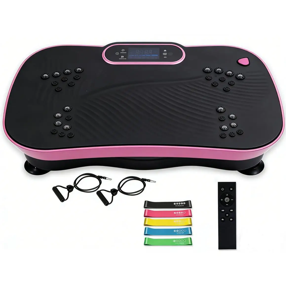Plataforma vibratoria para entrenamiento y modelismo, con 150 niveles de velocidad, altavoz Bluetooth integrado, pantalla táctil LED y cables elásticos