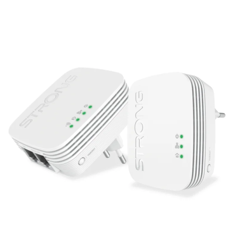 Adattatore di rete Powerline Strong Powerlwf600duomini 600 Mbit/s Ethernet Wifi Bianco 2 pezzi
