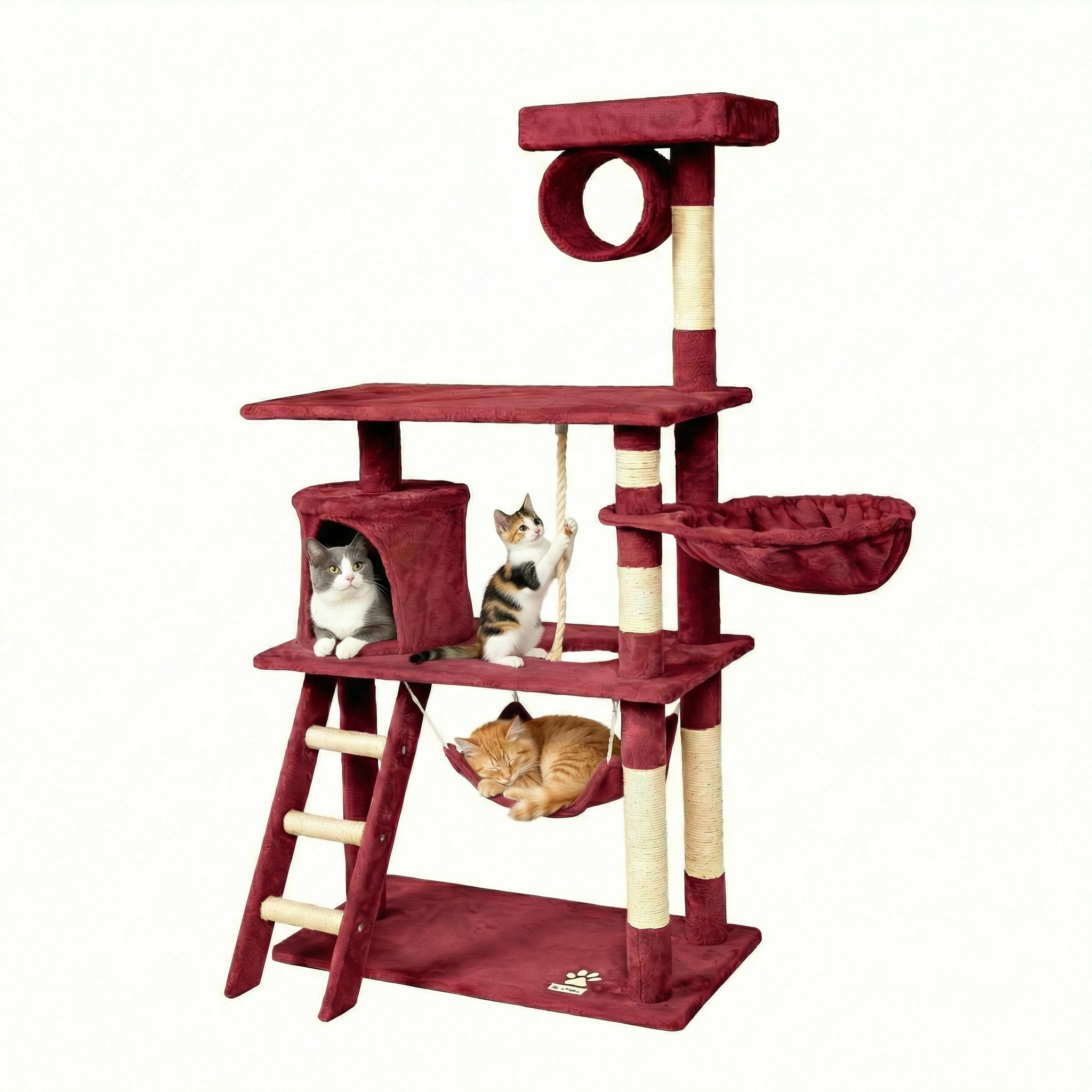 Árbol Rascador para Gatos Casa Basics PILLI, 141 cm con Plat